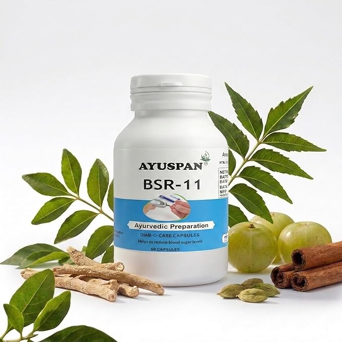 AYUSPAN BSR-11 Diab-O-Care Ayurvedic Capsules | Sugar Control Tablet