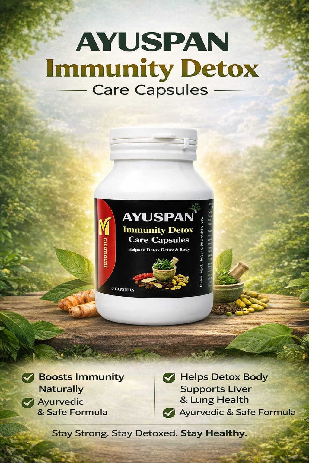 Ayuspan Immunity Detox Care Capsules Liv-O-Care D-Toxi Capsule